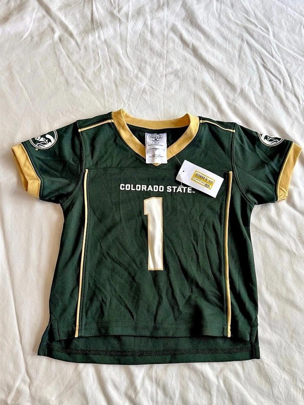 NWT Rivalry Threads Colorado State Rams Toddler Football Jersey - Size 3T